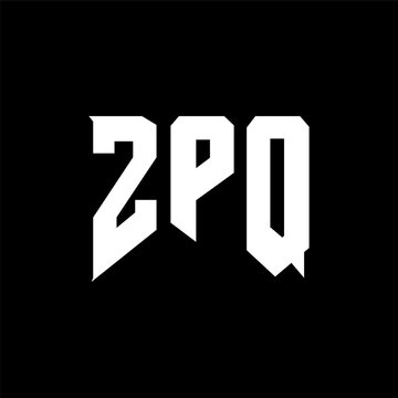 ZPQ letter logo design for technology company. ZPQ logo design black and white color combination. ZPQ logo, ZPQ vector, ZPQ design, ZPQ icon, ZPQ alphabet. ZPQ typography logo design.