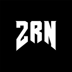 ZRN letter logo design for technology company. ZRN logo design black and white color combination. ZRN logo, ZRN vector, ZRN design, ZRN icon, ZRN alphabet. ZRN typography logo design.