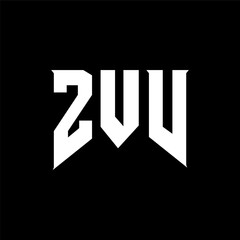 ZVV letter logo design for technology company. ZVV logo design black and white color combination. ZVV logo, ZVV vector, ZVV design, ZVV icon, ZVV alphabet. ZVV typography logo design.