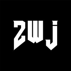 ZWJ letter logo design for technology company. ZWJ logo design black and white color combination. ZWJ logo, ZWJ vector, ZWJ design, ZWJ icon, ZWJ alphabet. ZWJ typography logo design.