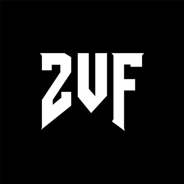 ZVF letter logo design for technology company. ZVF logo design black and white color combination. ZVF logo, ZVF vector, ZVF design, ZVF icon, ZVF alphabet. ZVF typography logo design.
