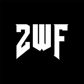 ZWF letter logo design for technology company. ZWF logo design black and white color combination. ZWF logo, ZWF vector, ZWF design, ZWF icon, ZWF alphabet. ZWF typography logo design.