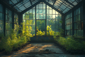 Vacant Greenhouse Ready for Seedlings and Botanical Startup