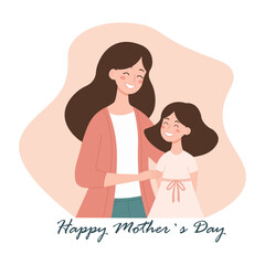 Mother and daughter. Happy mothers day