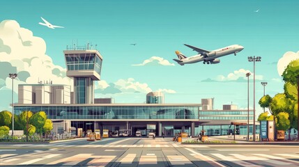 Dynamic Airport Structure: Capturing Business and Travel Vibes in Urban Scene with Airliners and Signage in Beijing