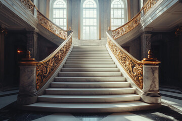 Sophisticated Staircase in Government Building Redesigned