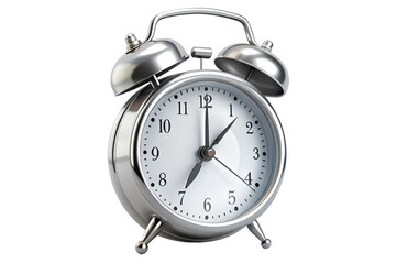old alarm clock isolated on white background .Transparent PNG