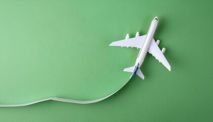 A meandering upward curved graph, with a small model of an airplane following the top of the upward curved graph model