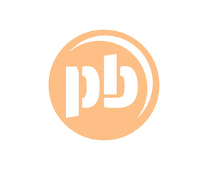 PB sport emblem or team logotype. Ball logo with a combination of Initial letter P and B for balls shop, sports company, training, club badge.