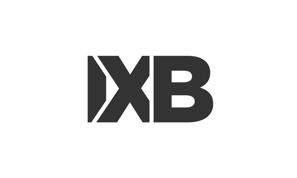 IXB logo design template with strong and modern bold text. Initial based vector logotype featuring simple and minimal typography. Trendy company identity.