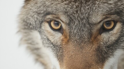 Obraz premium close-up of a wolf's face with its eyes visible