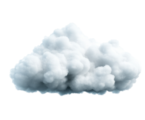 Majestic Fluffy Cumulus Cloud in the Sky , isolated on white background PNG