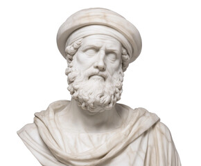 Exquisite Marble Bust of an Ancient Figure: A Timeless Masterpiece of Sculpting , isolated on white background PNG