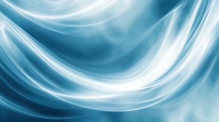 Naklejka premium Abstract blue and white flowing curves, smooth elegant design.
