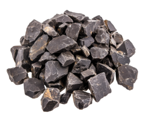 Dark Gray Stones for Landscaping and Decorative Purposes , isolated on white background PNG