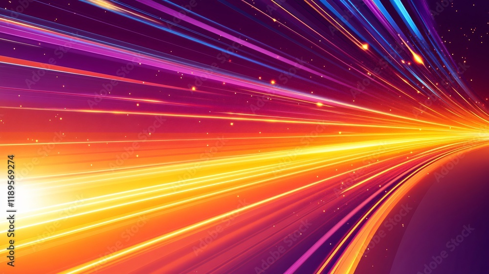 Poster abstract speed light streaks background dynamic energy lines design