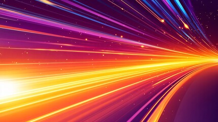 Fototapeta premium Abstract Speed Light Streaks Background Dynamic Energy Lines Design