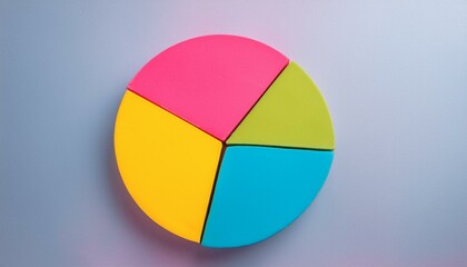 Pie chart with different colors representing market share, with each sector shown proportionately in size