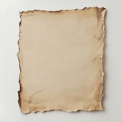 a piece of aged paper with burnt edges
