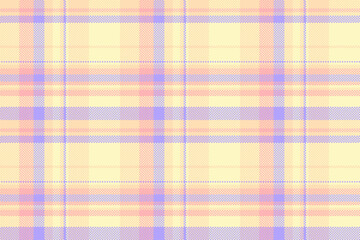 Delightful pastel plaid pattern in soft yellow, peach, and lavender hues.  Perfect for textile design, website backgrounds, or crafting projects.