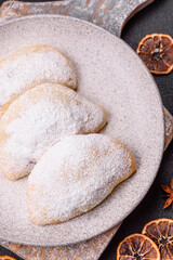 Sweet dumplings with fruits and berries