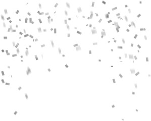 Silver Metallic Confetti in the air photo overlays, confetti photo effect