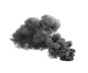 Dramatic Smoke Cloud, A Visual Representation of Environmental Pollution , isolated on white background PNG