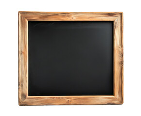 Rustic Wooden Blackboard Frame - Empty Display Board for School or Home Decor , isolated on white background PNG