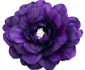 Stunning Purple Fabric Flower: A Vibrant Floral Design , isolated on white background PNG