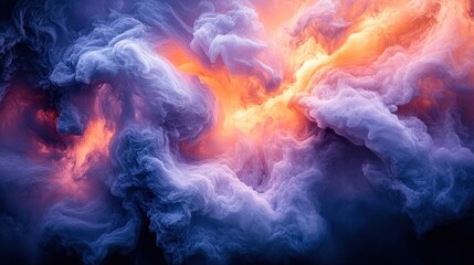Fototapeta premium Abstract swirling vibrant nebula.