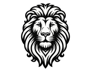 Fototapeta premium Lion head vector icon. Clipart image isolated on background.