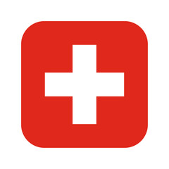 Switzerland flag rounded square icon
