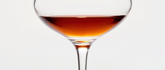 A glass of amber liquid