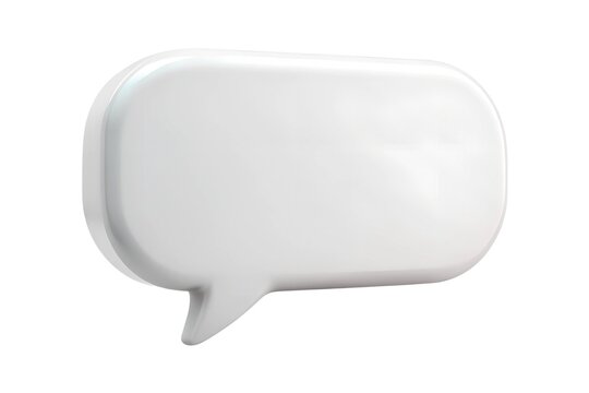 3D speech bubble icon design for communication and messaging