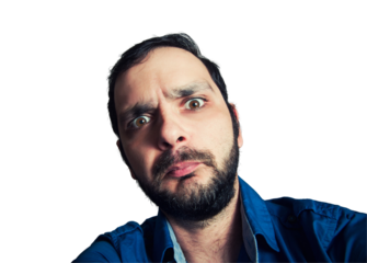 Funny businessman with the expressions