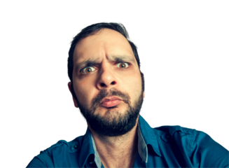 Funny businessman with the expressions