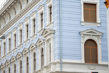 Obraz premium Art Nouveau style architecture facade exterior in Riga 
