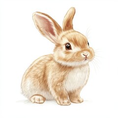 Fototapeta premium a light brown rabbit sitting