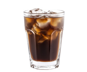 A Refreshing Glass of Iced Soda with Ice , isolated on white background PNG