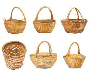 Obraz premium Handcrafted Wicker Baskets: Rustic Charm and Timeless Style , isolated on white background PNG