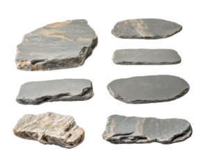 Natural Stone Slabs: A Collection of Unique Pieces for Design , isolated on white background PNG