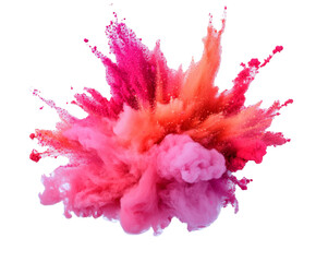 Fototapeta premium Stunning Abstract Explosion of Pink and Red Colors - A Vibrant Artistic Design , isolated on white background PNG