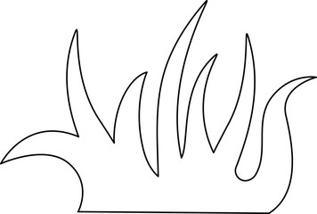 Grass, a simple stylized image of a plant - a vector linear picture for coloring. Outline. Grass for coloring book	