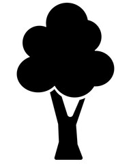 Tree, simple plant silhouette - vector illustration for logo or pictogram. Tree silhouette for identity, icon or sign	