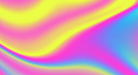 Abstract Holographic Background Pastel Pink Yellow Blue Gradient Swirl Design Fluid Texture Vibrant