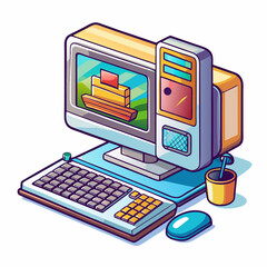 illustration of computer
