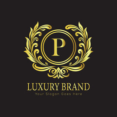Luxury Ornate Letter Logo with Floral Frame
