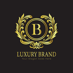 Luxury Ornate Letter Logo with Floral Frame
