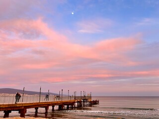 pier in the sunset