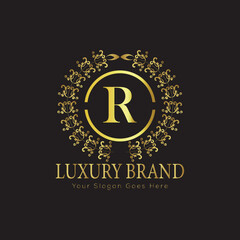 Luxury Ornate Letter Logo with Floral Frame
